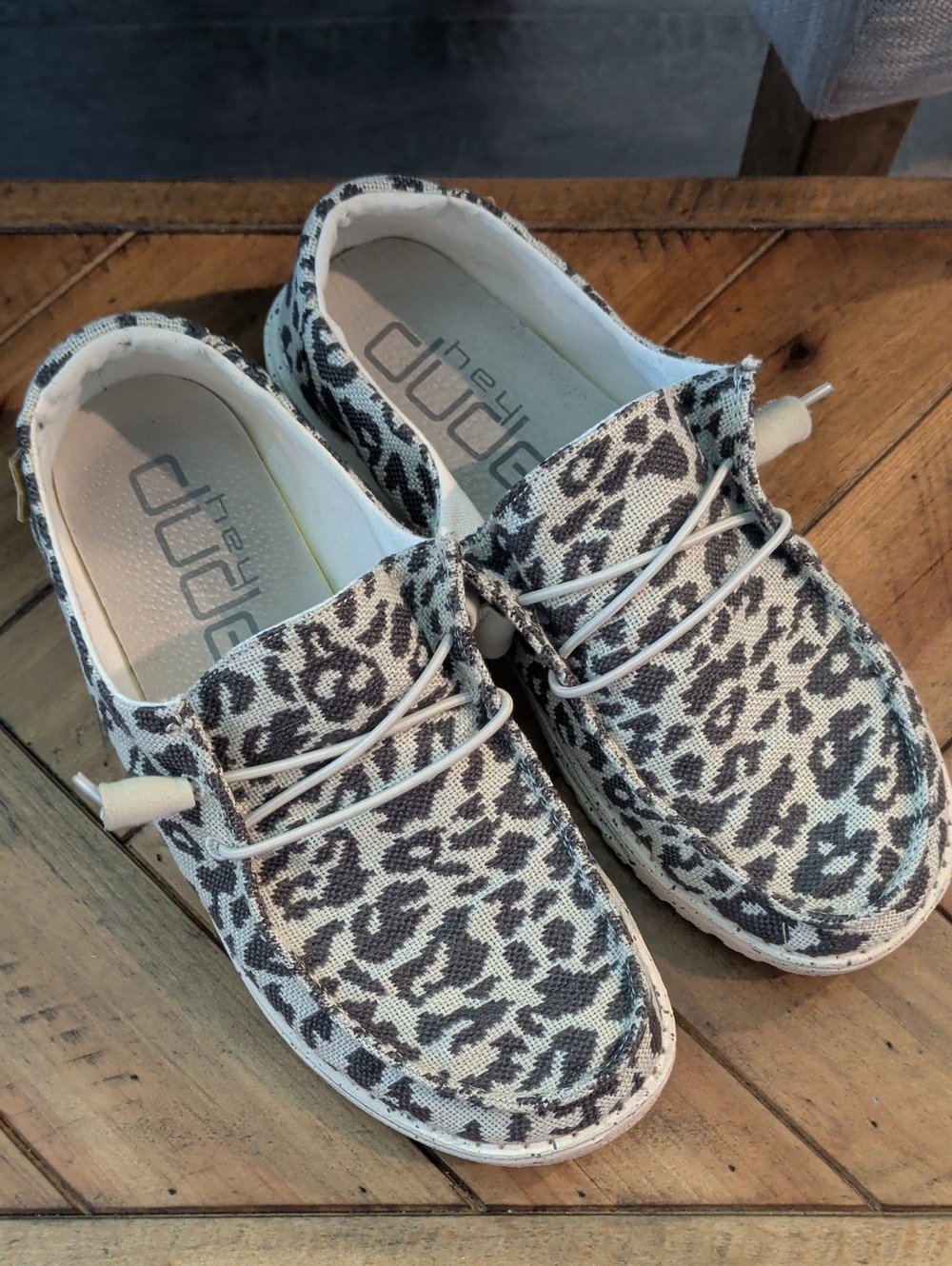 Hey Dude Wendy Woven Cheetah Print Women's Slip-Ons